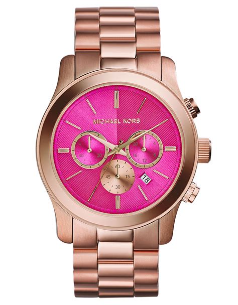 michael kors watch pink gold